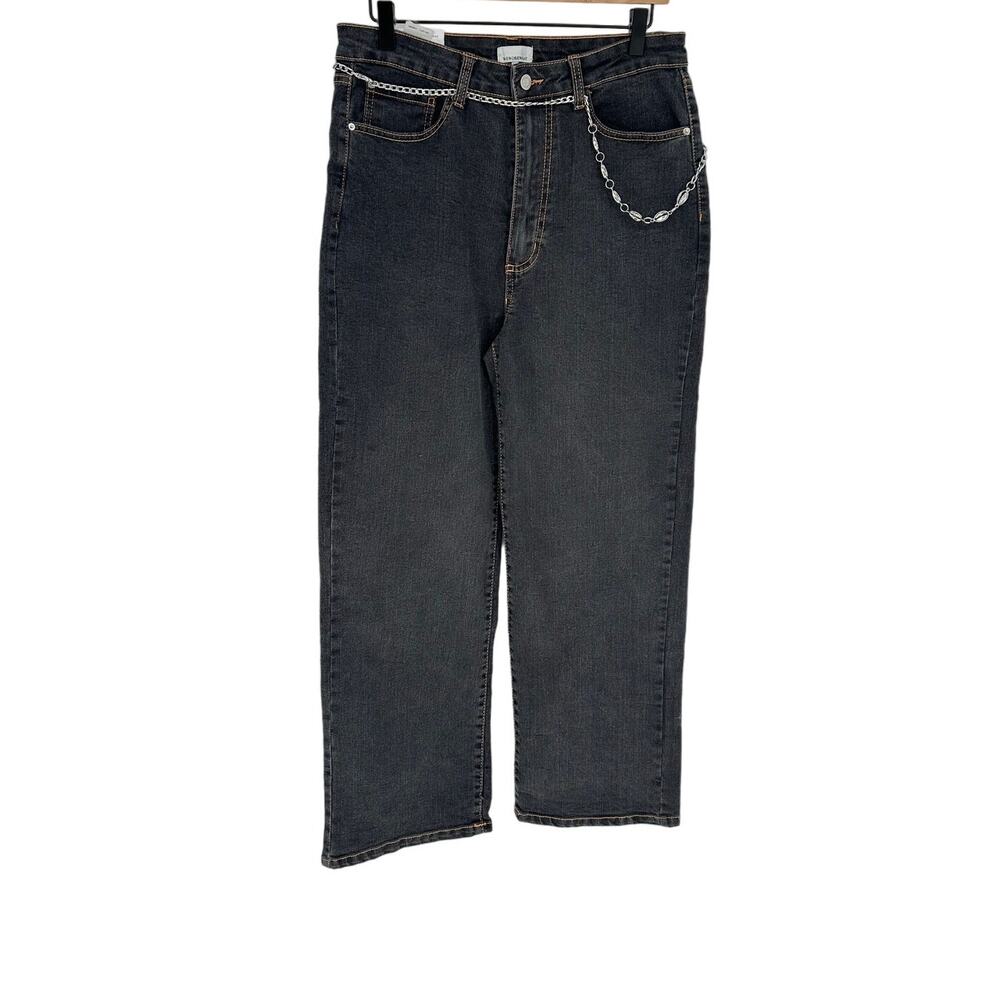 WeWoreWhat Size 29 Black High Rise Wide Leg Jeans NWT Relaxed Streetwear Denim